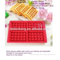 FDA LGDB SGS Disposable Eco-friendly Square Shape Silicone Waffle Moulds